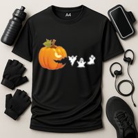 Funny Halloween Pac Man Pumpkin Ghost Cooling Performance Crew T-Shirt