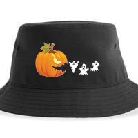 Funny Halloween Pac Man Pumpkin Ghost Sustainable Bucket Hat