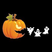 Funny Halloween Pac Man Pumpkin Ghost Sustainable Bucket Hat