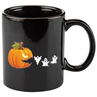 Funny Halloween Pac Man Pumpkin Ghost 11oz C Handle Ceramic Mug