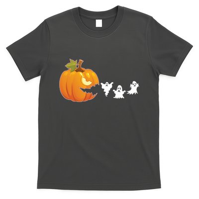 Funny Halloween Pac Man Pumpkin Ghost T-Shirt