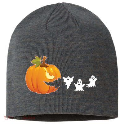 Funny Halloween Pac Man Pumpkin Ghost Sustainable Beanie