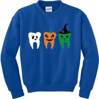 Funny Halloween Party Teeth With Costume Pumpkin Witch Ghost Gift Kids Sweatshirt