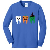 Funny Halloween Party Teeth With Costume Pumpkin Witch Ghost Gift Kids Long Sleeve Shirt