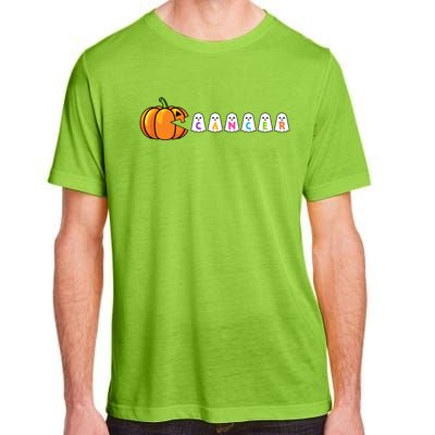 Funny Halloween Pumpkin Eating Ghost Gamer Cancer Warrior Gift Adult ChromaSoft Performance T-Shirt