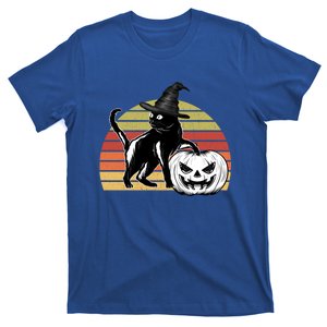 Funny Halloween Pumpkin Face Jackolantern 2020 Cat Witch Hat Gift T-Shirt