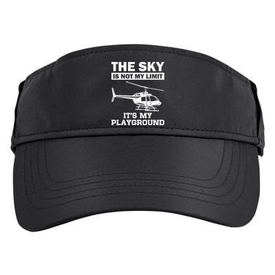 Funny Helicopter Pilot Gift For  Chopper Lovers Adult Drive Performance Visor