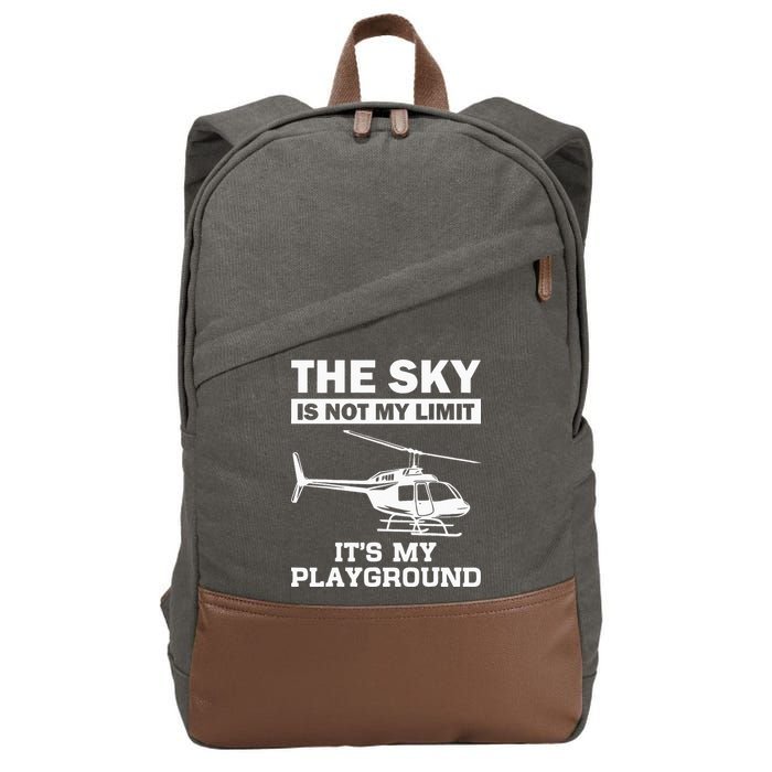 Funny Helicopter Pilot Gift For  Chopper Lovers Cotton Canvas Backpack