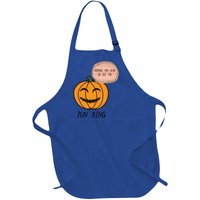 Funny Halloween Pumpkin Pun Joke Dad Joke Pun King Orange Gift Full-Length Apron With Pockets