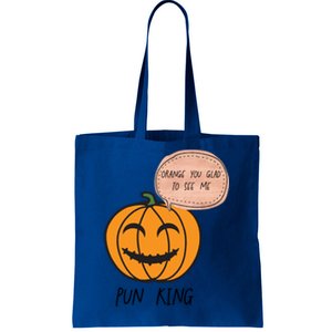 Funny Halloween Pumpkin Pun Joke Dad Joke Pun King Orange Gift Tote Bag