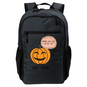 Funny Halloween Pumpkin Pun Joke Dad Joke Pun King Orange Gift Daily Commute Backpack