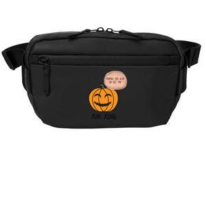 Funny Halloween Pumpkin Pun Joke Dad Joke Pun King Orange Gift Crossbody Pack