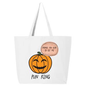 Funny Halloween Pumpkin Pun Joke Dad Joke Pun King Orange Gift 25L Jumbo Tote