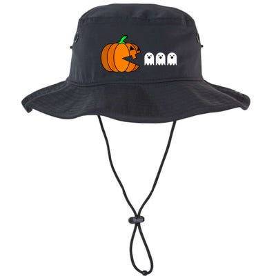 Funny Halloween Pumpkin Eating Ghost Gamer Bucket Hat