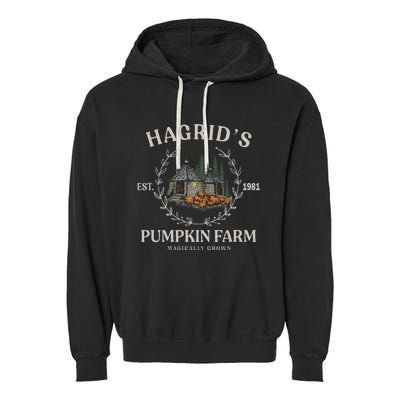 Fall Hagrids Pumpkin Farm Patch Autumn Pumpkin Garden Garment-Dyed Fleece Hoodie