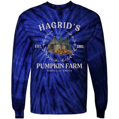 Fall Hagrids Pumpkin Farm Patch Autumn Pumpkin Garden Tie-Dye Long Sleeve Shirt