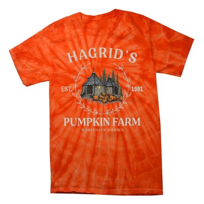 Fall Hagrids Pumpkin Farm Patch Autumn Pumpkin Garden Tie-Dye T-Shirt