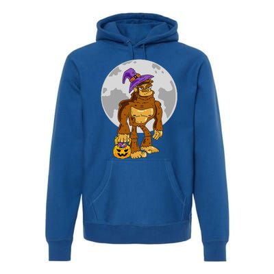 Funny Halloween Pumpkin Bigfoot Costume Gift Premium Hoodie