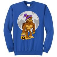 Funny Halloween Pumpkin Bigfoot Costume Gift Tall Sweatshirt