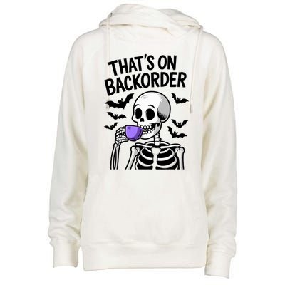 Funny Halloween Pharmacy Tech Skeleton ThatS Backorder Womens Funnel Neck Pullover Hood