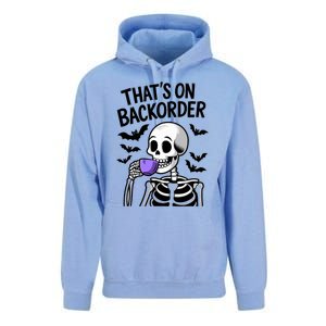 Funny Halloween Pharmacy Tech Skeleton ThatS Backorder Unisex Surf Hoodie