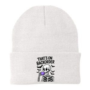 Funny Halloween Pharmacy Tech Skeleton ThatS Backorder Knit Cap Winter Beanie