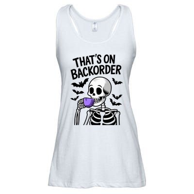 Funny Halloween Pharmacy Tech Skeleton ThatS Backorder Ladies Essential Flowy Tank