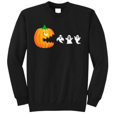 Funny Halloween Pumpkin Eating Ghost Gamer Sweatshirt