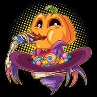 Funny Halloween Pumpkin Head Eating Candy Cooling Performance Crew T-Shirt