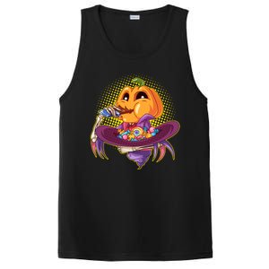 Funny Halloween Pumpkin Head Eating Candy PosiCharge Competitor Tank