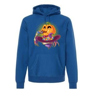 Funny Halloween Pumpkin Head Eating Candy Premium Hoodie