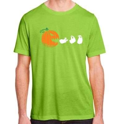 Funny Halloween Pumpkin Eating Ghost Gamer Cute Gift Adult ChromaSoft Performance T-Shirt