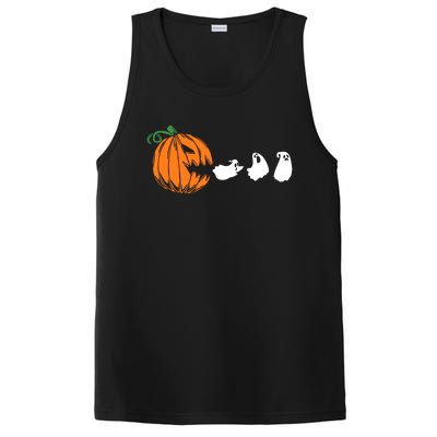 Funny Halloween Pumpkin Eating Ghost Gamer Cute Gift PosiCharge Competitor Tank