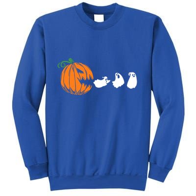 Funny Halloween Pumpkin Eating Ghost Gamer Cute Gift Sweatshirt
