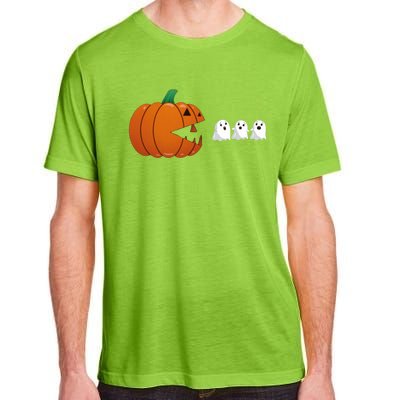 Funny Halloween Pumpkin Eating Ghost Gamer Cute Gift Adult ChromaSoft Performance T-Shirt