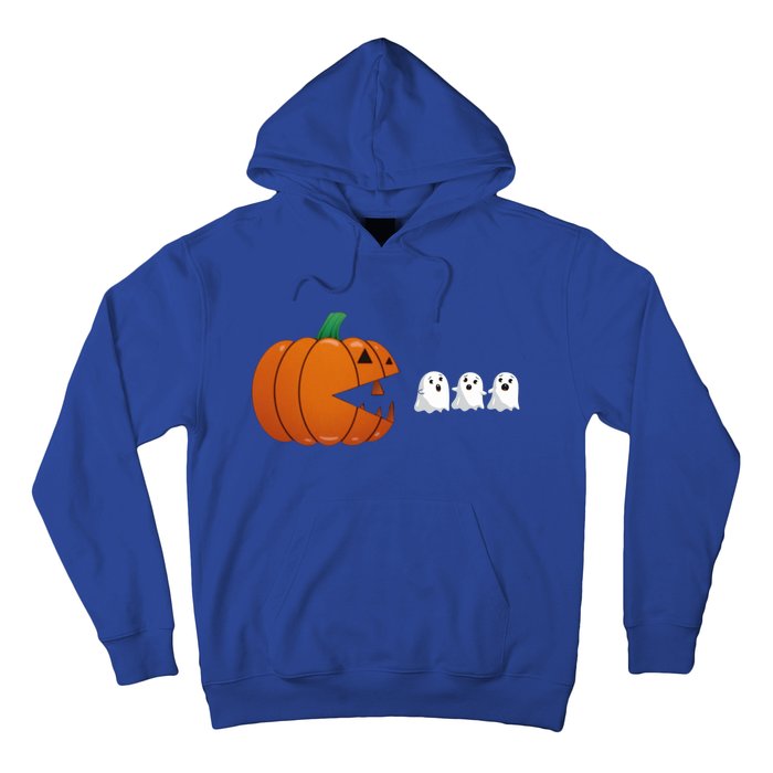 Funny Halloween Pumpkin Eating Ghost Gamer Cute Gift Hoodie