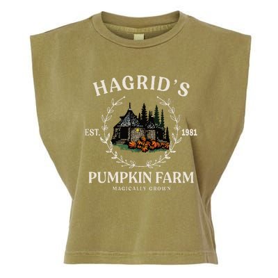 Fall HagridS Pumpkin Farm Patch Autumn Pumpkin Garden Garment-Dyed Women's Muscle Tee