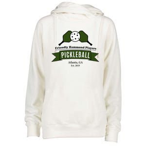 Friendly Hammond Players Pickleball Atlanta Womens Funnel Neck Pullover Hood