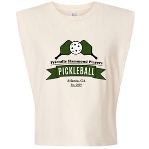 Friendly Hammond Players Pickleball Atlanta Garment-Dyed Women's Muscle Tee