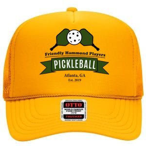 Friendly Hammond Players Pickleball Atlanta High Crown Mesh Back Trucker Hat