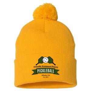 Friendly Hammond Players Pickleball Atlanta Pom Pom 12in Knit Beanie