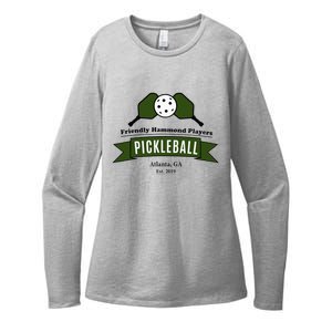 Friendly Hammond Players Pickleball Atlanta Womens CVC Long Sleeve Shirt