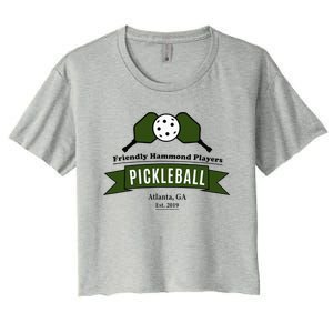 Friendly Hammond Players Pickleball Atlanta Women's Crop Top Tee