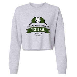 Friendly Hammond Players Pickleball Atlanta Cropped Pullover Crew