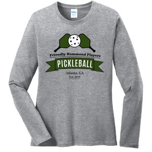 Friendly Hammond Players Pickleball Atlanta Ladies Long Sleeve Shirt