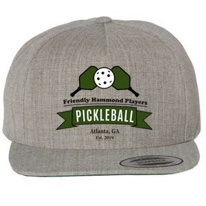 Friendly Hammond Players Pickleball Atlanta Wool Snapback Cap