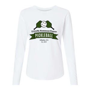 Friendly Hammond Players Pickleball Atlanta Womens Cotton Relaxed Long Sleeve T-Shirt