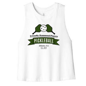 Friendly Hammond Players Pickleball Atlanta Women's Racerback Cropped Tank