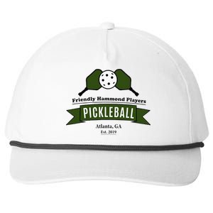 Friendly Hammond Players Pickleball Atlanta Snapback Five-Panel Rope Hat