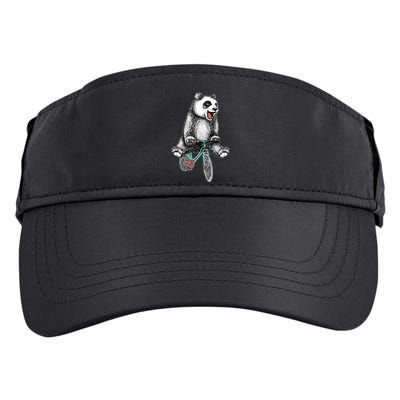 Funny Happy Panda On Bike Bicycle Adult Drive Performance Visor